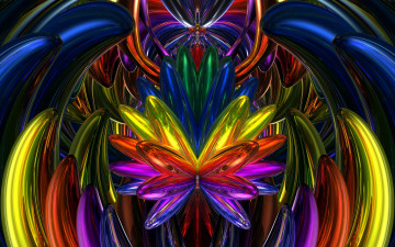 Картинка 3д графика fractal фракталы фон линии