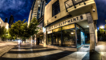 Картинка san diego калифорния сша города сан диего ночь огни дома улица