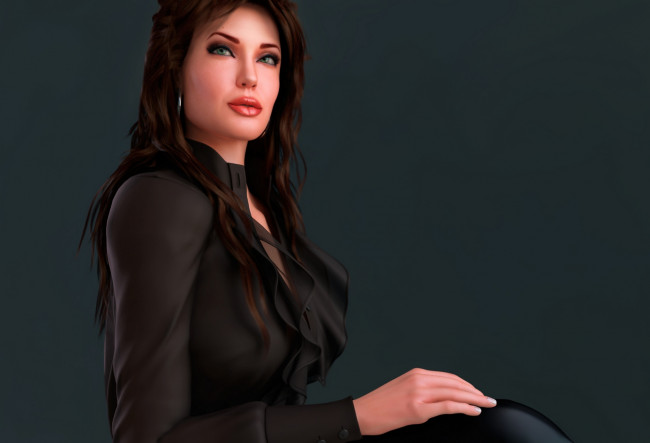 Обои картинки фото angelina, jolie, рисованные, люди, анджелина, джоли, актриса, губы