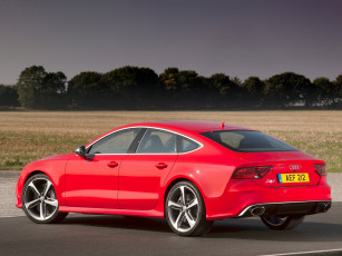 Картинка автомобили audi sportback rs7 красный 2013 uk-spec