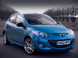 Картинка автомобили mazda mazda2 2013 de2 синий venture