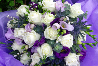 Картинка цветы букеты +композиции розы эустома фрезии