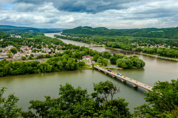 Картинка northumberland +pennsylvania города -+панорамы нортумберленд шикеллами парк susquehanna river pennsylvania shikellamy state park река панорама мосты саскуэханна пенсильвания