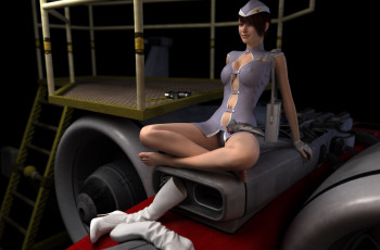 Картинка 3д+графика people+ люди девушка сапожки