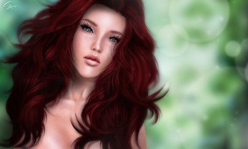 Картинка 3д+графика portraits+ портрет волосы