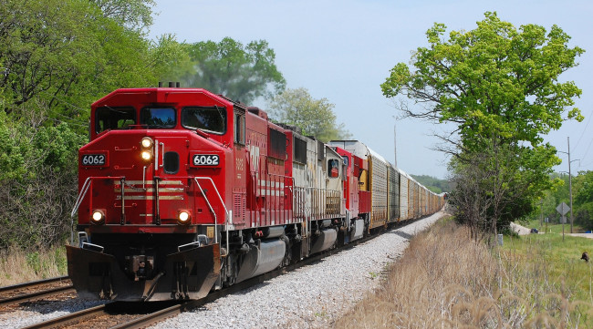 Обои картинки фото техника, поезда, состав, дорога, железная, локомотив, рельсы