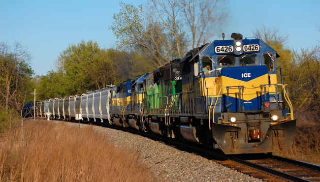 Обои картинки фото техника, поезда, состав, дорога, локомотив, рельсы, железная