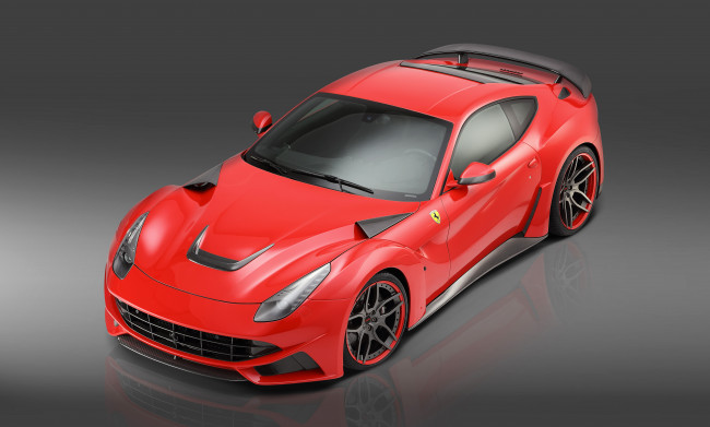 Обои картинки фото 2013 ferrari f12 berlinetta ,  novitec, автомобили, ferrari, тюнинг, novitec, berlinetta, f12, красный