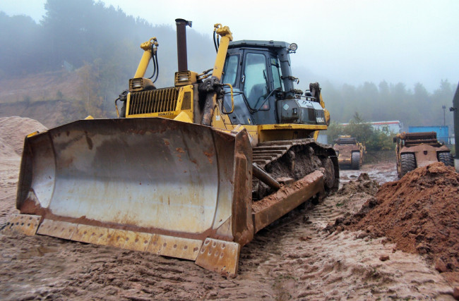 Обои картинки фото техника, бульдозеры, ковш, мощь, бульдозер