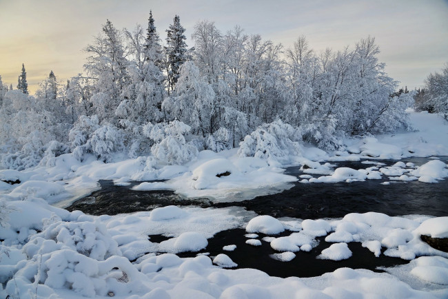 Обои картинки фото природа, зима, пейзаж, снег, север, заполярье