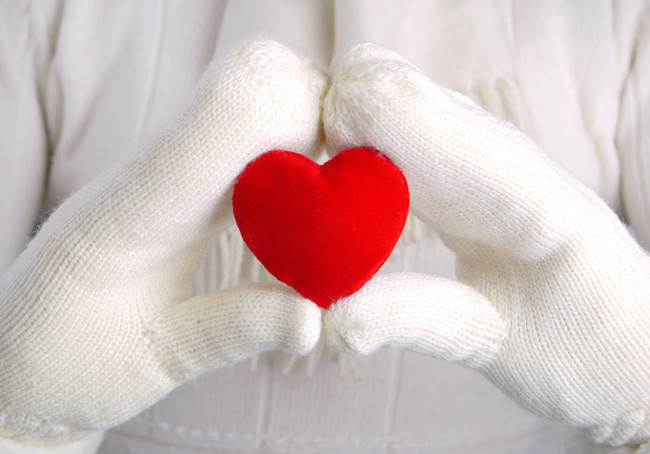 Обои картинки фото праздничные, день святого валентина,  сердечки,  любовь, сердечко, варежки