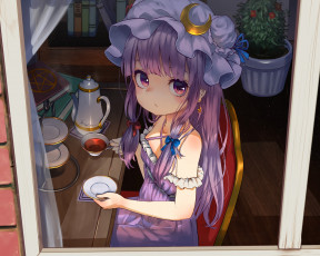 Картинка аниме touhou patchouli knowledge