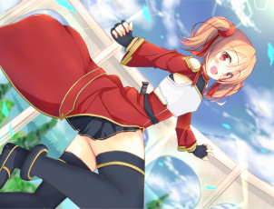 Картинка аниме sword+art+online фон взгляд девушка