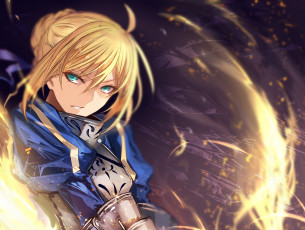 Картинка аниме fate stay+night saber