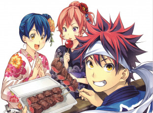 Картинка аниме shokugeki+no+soma персонажи