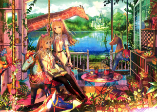 Картинка аниме животные +существа fuji choko