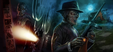 Картинка фэнтези нежить фон автомат зомби