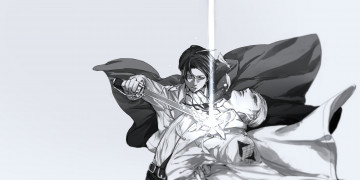 Картинка аниме shingeki+no+kyojin эрвин леви