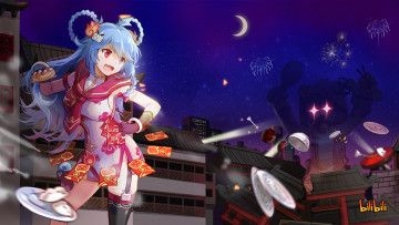 Картинка аниме город +улицы +здания bili girl 22