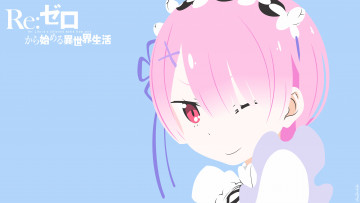Картинка аниме re +zero+kara+hajimeru+isekai+seikatsu рам
