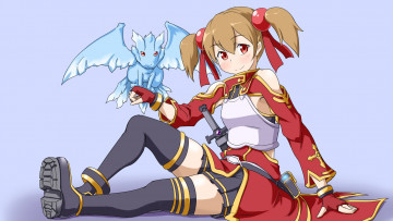 Картинка аниме sword+art+online фон взгляд девушка