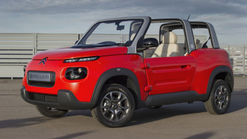 Картинка citroen+e-mehari+red+2017 автомобили citroen ds e-mehari red 2017