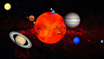 Картинка космос арт звезды вселенная планеты