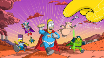 обоя мультфильмы, the simpsons, симпсоны
