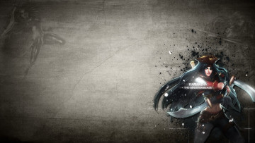 Картинка видео+игры league+of+legends девушка сабля взгляд фон katarina