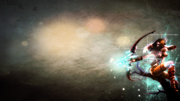 Картинка видео+игры league+of+legends фон девушка стрела лук ashe