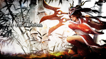 Картинка видео+игры league+of+legends маска взгляд фон девушка akali