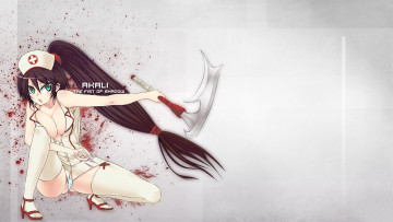 Картинка видео+игры league+of+legends медсестра взгляд фон девушка akali