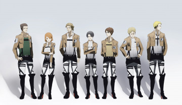 Картинка аниме shingeki+no+kyojin солдаты