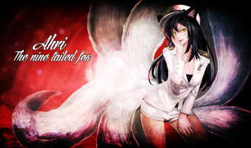 Картинка видео+игры league+of+legends взгляд фон девушка ahri