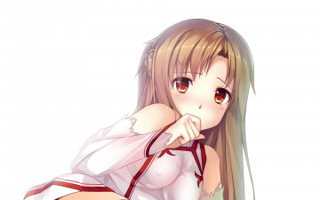 Картинка аниме sword+art+online девушка взгляд фон