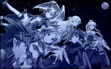 Картинка аниме sword+art+online взгляд девушки фон