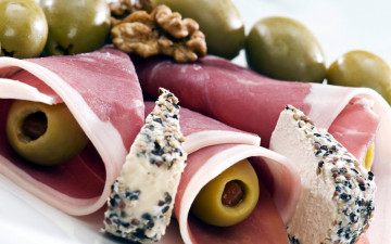 Картинка еда салаты +закуски оливки ветчина сыр закуска