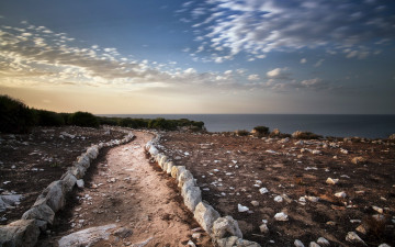 Картинка природа побережье дорожка море берег