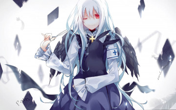 Картинка аниме black+rock+shooter девушка взгляд фон