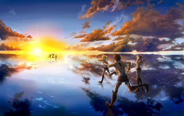 Картинка аниме shingeki+no+kyojin армин эрен микаса