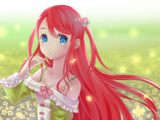 Обои картинки фото аниме, re,  zero kara hajimeru isekai seikatsu, фон, взгляд, девушка