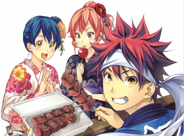 Обои картинки фото аниме, shokugeki no soma, персонажи
