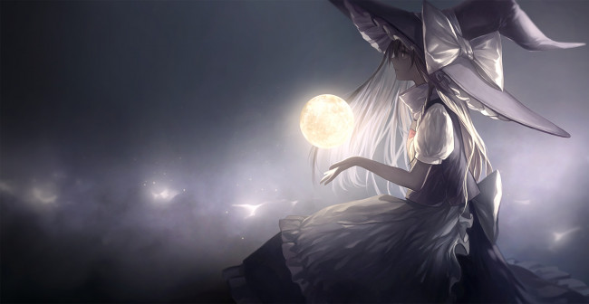 Обои картинки фото аниме, touhou, kirisame, marisa