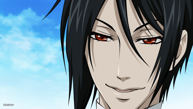 Обои картинки фото аниме, kuroshitsuji, sebastian, michaelis