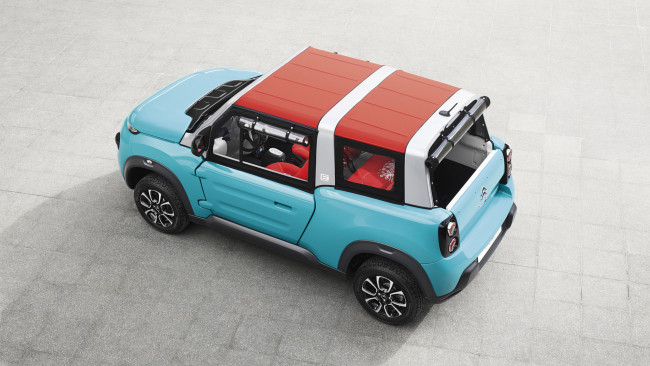 Обои картинки фото citroen e-mehari blue 2017, автомобили, citroen, ds, 2017, blue, e-mehari