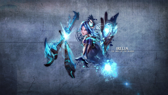 Обои картинки фото видео игры, league of legends, девушка, фон, взгляд, irelia