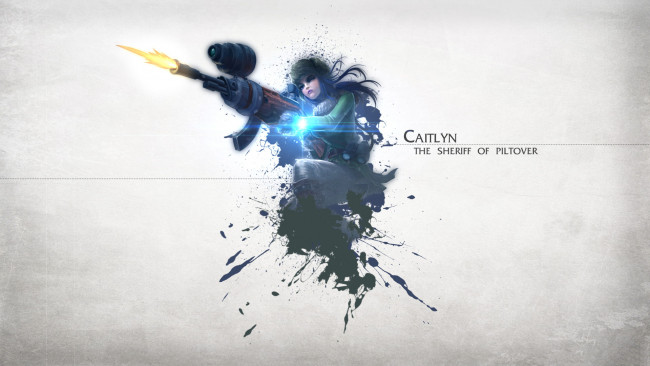 Обои картинки фото видео игры, league of legends, мужчина, латы, фон, caitlyn