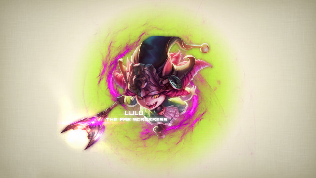 Обои картинки фото видео игры, league of legends, ребенок, фон, взгляд, улыбка, lulu