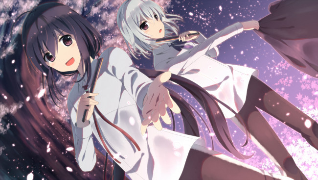 Обои картинки фото аниме, touken ranbu, namazuo, toushirou, honebami, toshiro