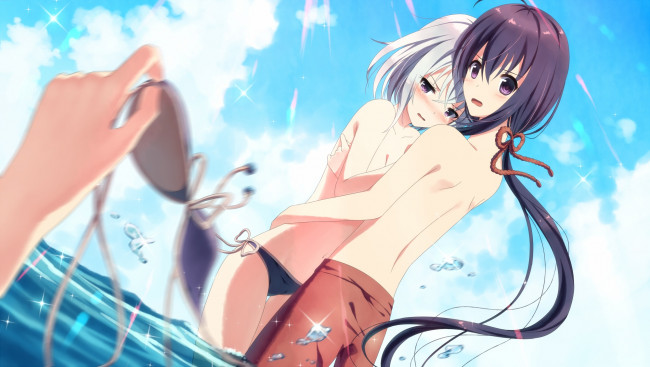 Обои картинки фото аниме, touken ranbu, namazuo, toushirou, honebami, toshiro